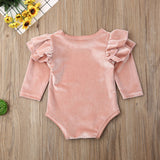 Pink Velvet Baby Girl Bodysuit