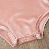 Pink Velvet Baby Girl Bodysuit