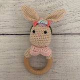 Floral Bunny Crochet Rattle