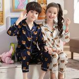 Teddy Bear Silk Pajama Set
