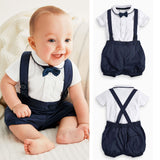 T-Shirt, Bow Tie & Overall Set